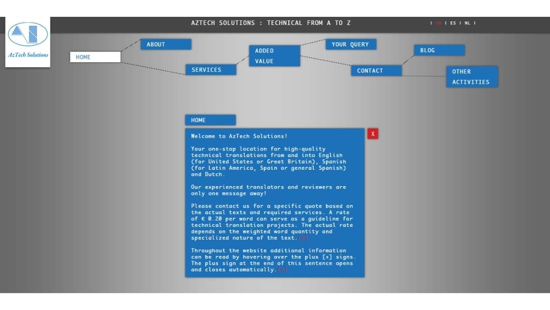 Homepage of AzTech Solutions