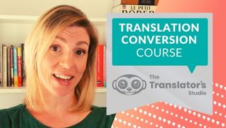 Translation Conversion Course stamp and Gwenydd Jones
